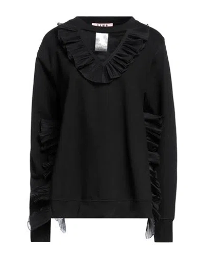 Gina Gorgeous Woman Sweatshirt Black Size S Cotton, Polyester, Polyamide
