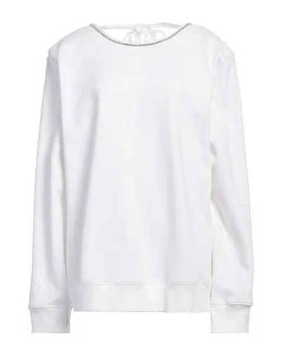 Gina Gorgeous Woman Sweatshirt White Size M Cotton, Polyester