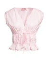 Gina Gorgeous Woman Top Pink Size 8 Cotton