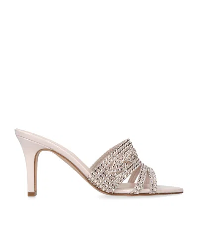 Gina Leather Embellished Lausanne Mules 85 In Pink