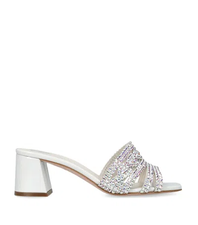 Gina Leather Embellished Utah Mules 50 In White