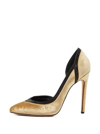 Pre-owned Gina Pointed-toe Pumps In Neutral