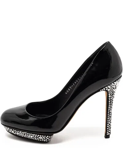 Pre-owned Gina  110mm Rhinestone-embellished Pumps