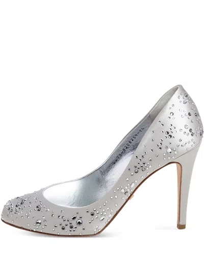 Pre-owned Gina  115mm Audrey Crystal-embellished Pumps
