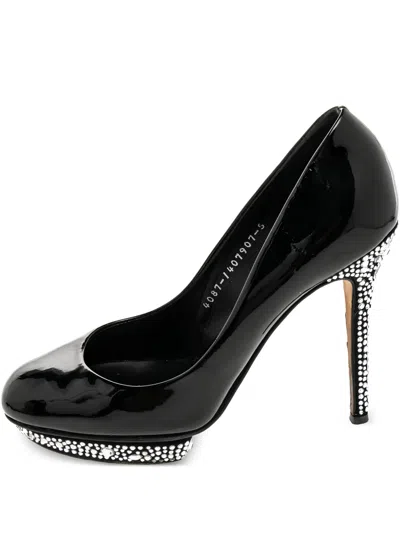 Pre-owned Gina  125mm Crystal-embellished Pumps