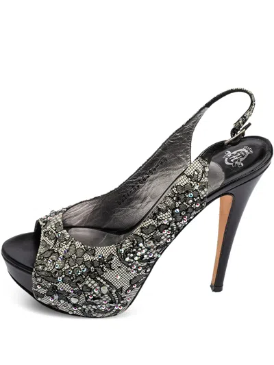 Pre-owned Gina  130mm Slingback Platform Pumps