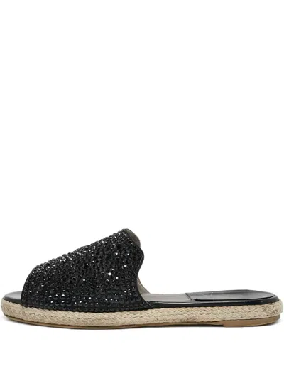 Pre-owned Gina  Crystal-embellished Flat Sandals