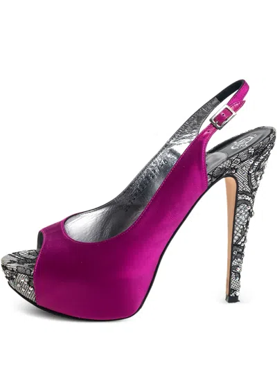 Pre-owned Gina  Satin Slingback Sandals