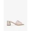 Gina Womens Bone Arles Heeled Leather Mules Eur 36 / 3 Uk In Multi