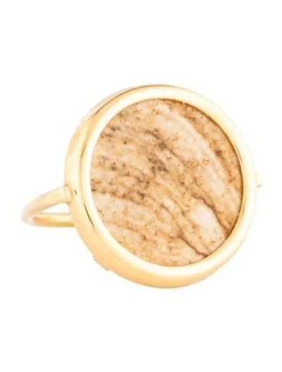 Pre-owned Ginette Ny 18k 6.15ct Jasper Cocktail Ring In Multicolor