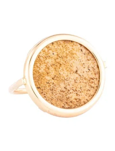 Pre-owned Ginette Ny 18k 6.18ct Jasper Cocktail Ring In Multicolor