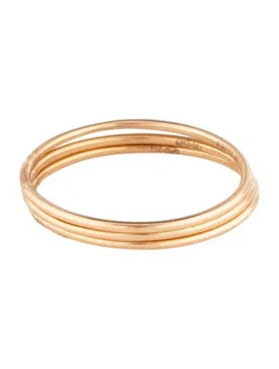 Pre-owned Ginette Ny 18k Circle Bands, Set Of 3 In Multicolor