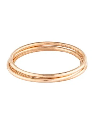 Pre-owned Ginette Ny 18k Circle Bands, Set Of 3 In Multicolor