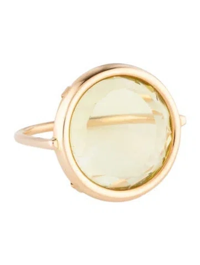 Pre-owned Ginette Ny 18k Citrine Cocktail Ring In Multicolor