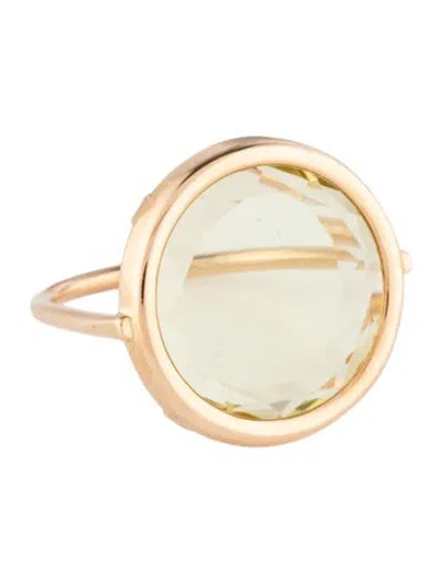 Pre-owned Ginette Ny 18k Citrine Cocktail Ring In Multicolor