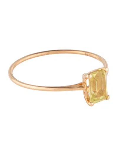 Pre-owned Ginette Ny 18k Citrine Cocktail Ring In Multicolor