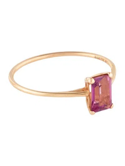 Pre-owned Ginette Ny 18k Coated Topaz Mini Cocktail Ring In Multicolor