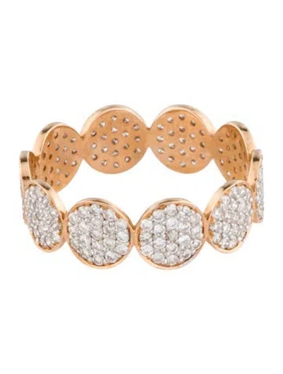 Pre-owned Ginette Ny 18k Diamond Band In Multicolor