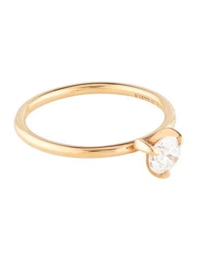 Pre-owned Ginette Ny 18k Diamond Be Mine Maria Large Engagement Ring In Multicolor