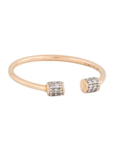 Pre-owned Ginette Ny 18k Diamond Choker Ring In Multi