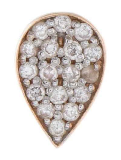 Pre-owned Ginette Ny 18k Diamond Single Bliss Stud Earring In Multicolor