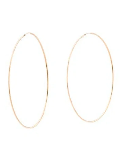 Pre-owned Ginette Ny 18k Jumbo Circle Hoop Earrings In Multicolor