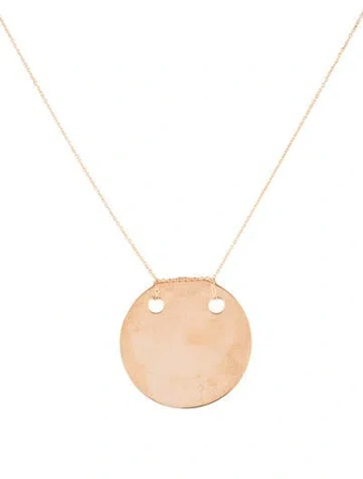 Pre-owned Ginette Ny 18k Pendant Necklace, 16" In Multicolor