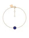 Ginette Ny 18k Rose Gold Lapis Disc Bracelet In Gold