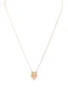 Ginette Ny 18k Rose Gold Mini Wolf Necklace In Gold