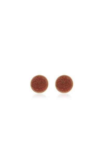 Ginette Ny 18k Rose Gold Sandstone Earrings In Gold