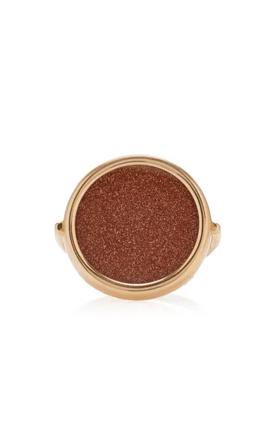 Ginette Ny 18k Rose Gold Sandstone Ring