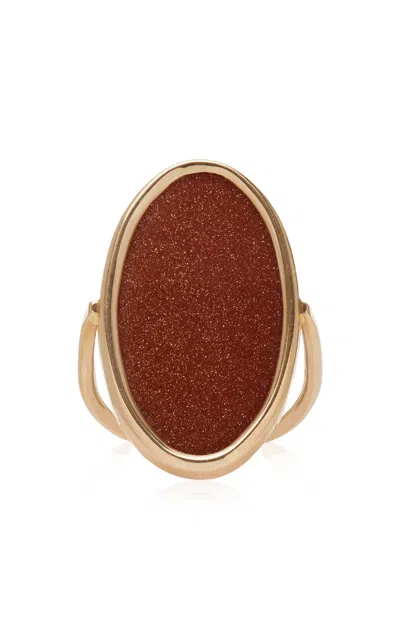 Ginette Ny 18k Rose Gold Sandstone Ring