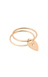 Ginette Ny Angele 18k Rose Gold Double Circle Ring In Pink