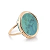 Ginette Ny Disc Ring In Green