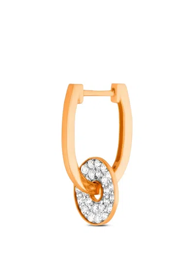 Ginette Ny Donut Diamond-embellished Hoop Earrings In Gold