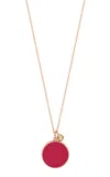 Ginette Ny Red Coral Disc Necklace