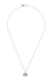 GINETTE NY GEORGIA 18K ROSE GOLD DIAMOND ON CHAIN NECKLACE
