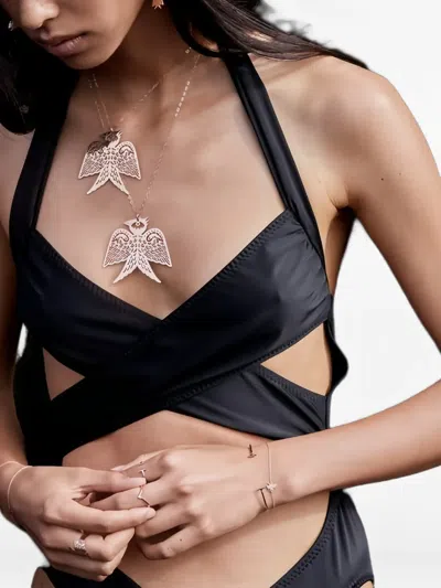 Ginette Ny Gold Strip Open Ring In Metallic