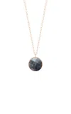 Ginette Ny Jumbo Pixie Ever 18k Rose Gold Mother-of-pearl Disc On Chain In Metallic