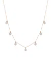 Ginette Ny Mini Bliss 18k Rose Gold Diamond On Chain In White