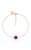 Ginette Ny Mini Ever 18k Rose Gold Coral Bracelet In Red