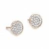 Ginette Ny Round Sequin Diamond Studs In Gold