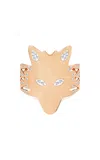 Ginette Ny Wolf 18k Rose Gold Diamond Ring