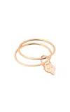 Ginette Ny Wolf 18k Rose Gold Double Circle Ring