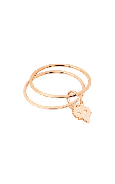 Ginette Ny Wolf 18k Rose Gold Double Circle Ring