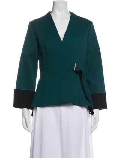 Pre-owned Ginger & Smart Blazer In Green