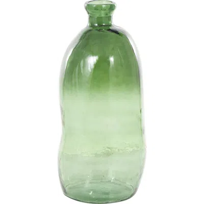 Ginger Birch Studio Abstract Recycled Glass Vase In Green