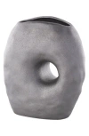 Ginger Birch Studio Abstract Textured Vase In Gray