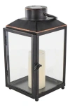 Ginger Birch Studio Black Metal Candle Lantern In Black