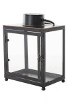Ginger Birch Studio Black Metal Candle Lantern In Black